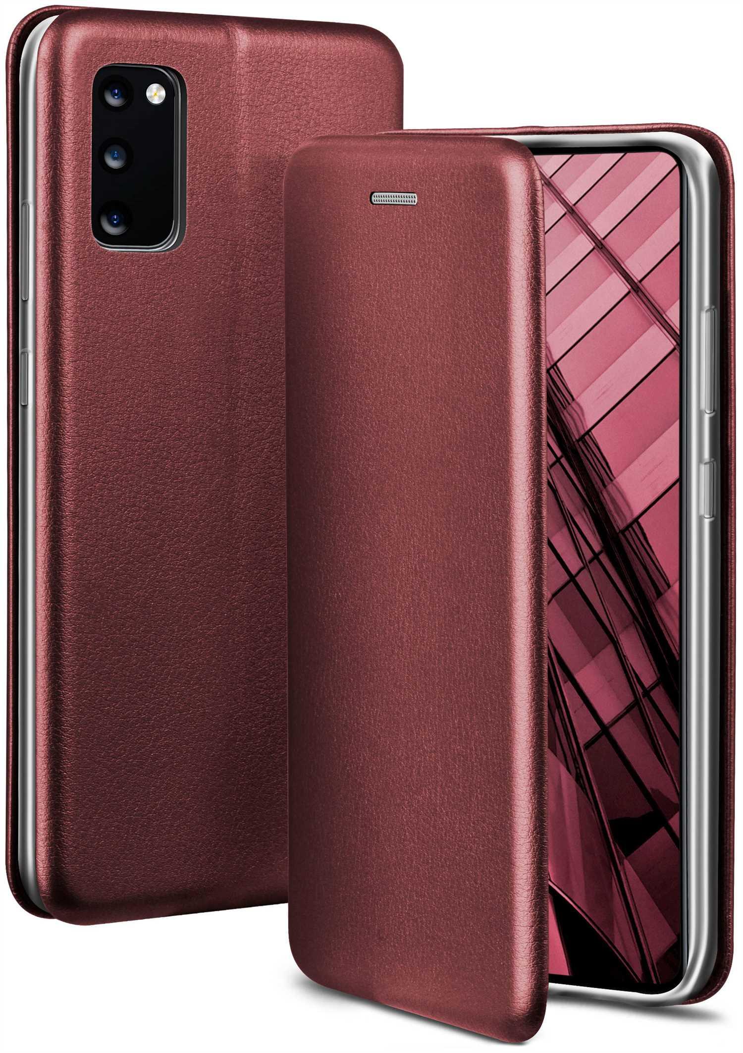 ONEFLOW Business Case, Flip Burgund Red Galaxy Cover, Samsung, - S20