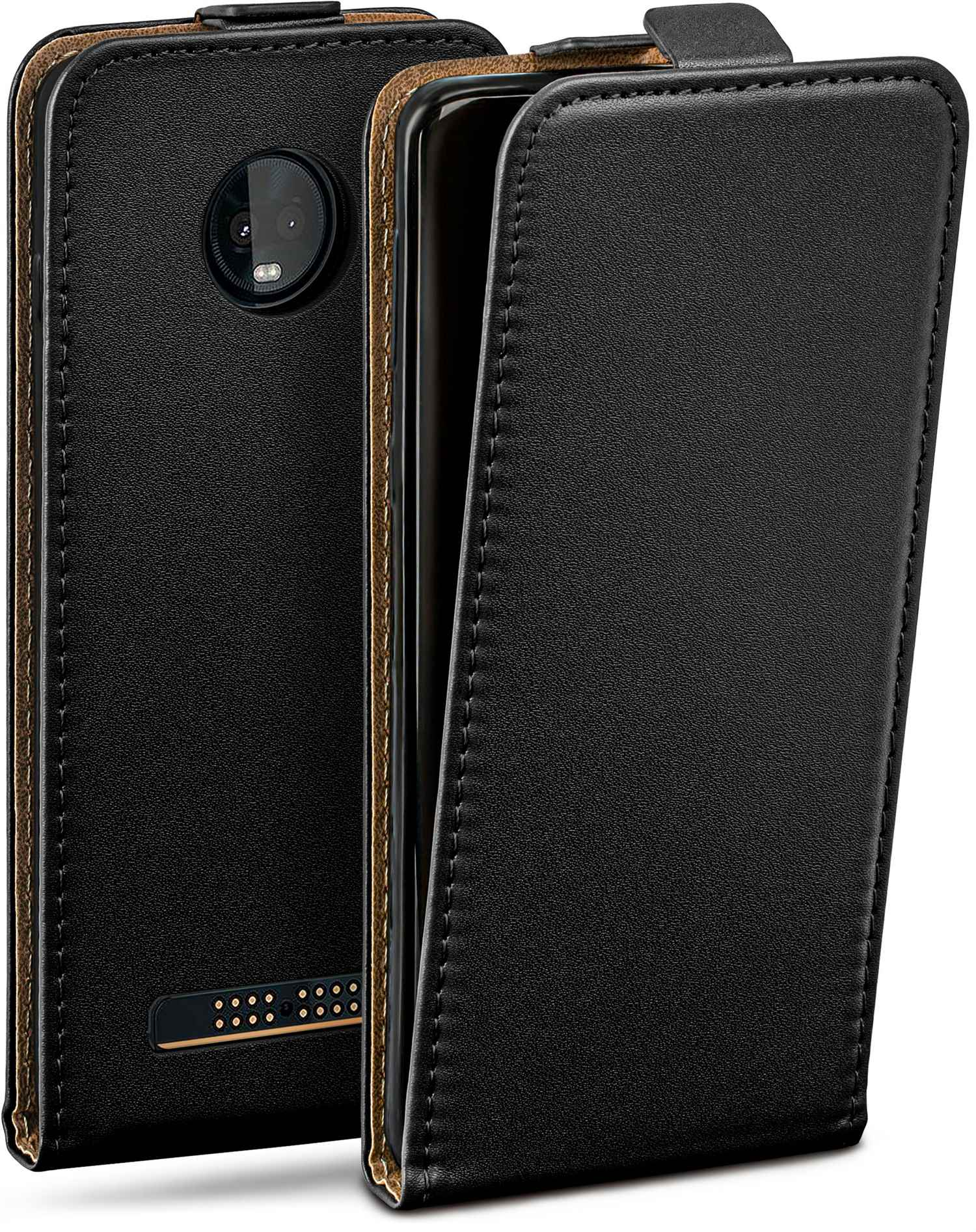 MOEX Flip Case, Flip Cover, Moto Z3 Play, Lenovo, Deep-Black