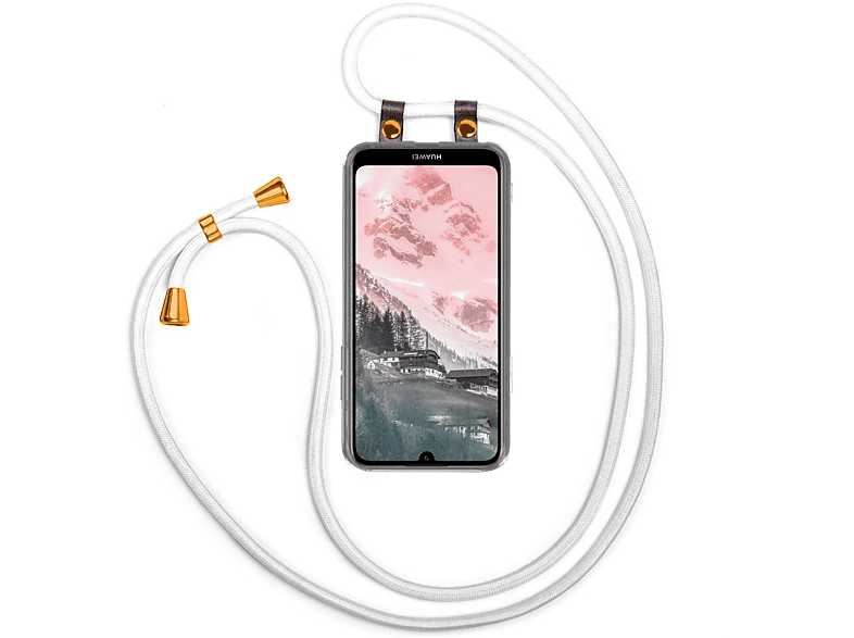 Prime Huawei, Weiß (2019), Y7 Backcover, Handykette, MOEX