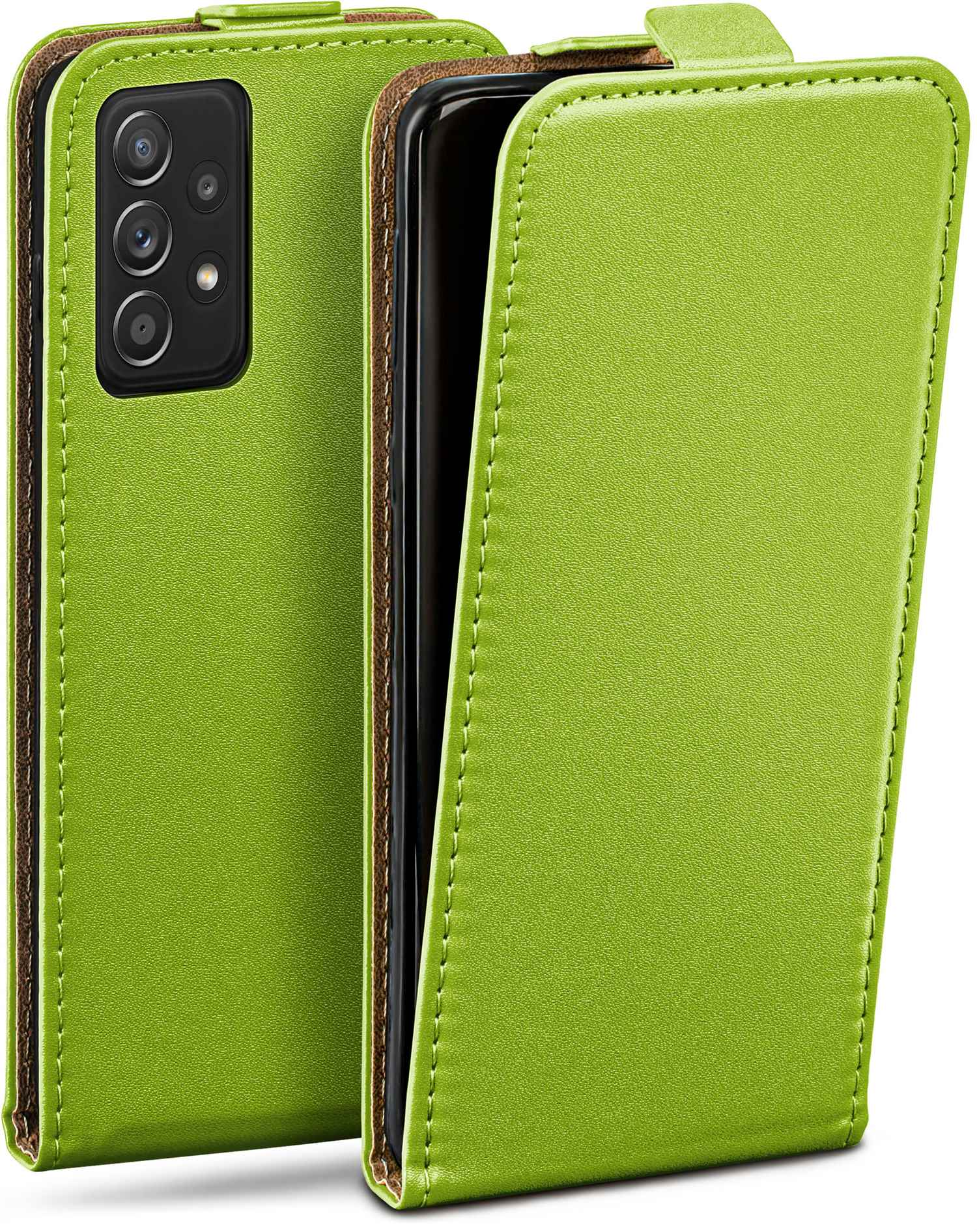 A52, MOEX Samsung, Cover, Lime-Green Galaxy Flip Flip Case,