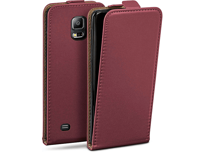 MOEX Flip Case, Flip Cover, Samsung, Galaxy S5, Maroon-Red