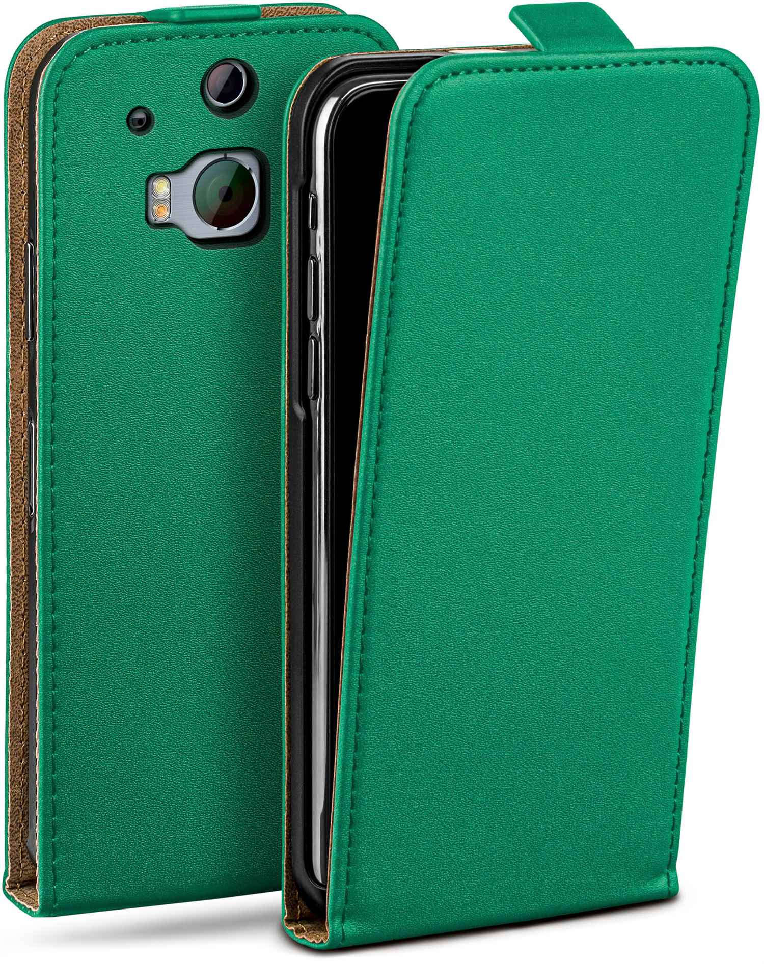 Case, HTC, Cover, One Flip Flip M8s, MOEX Emerald-Green