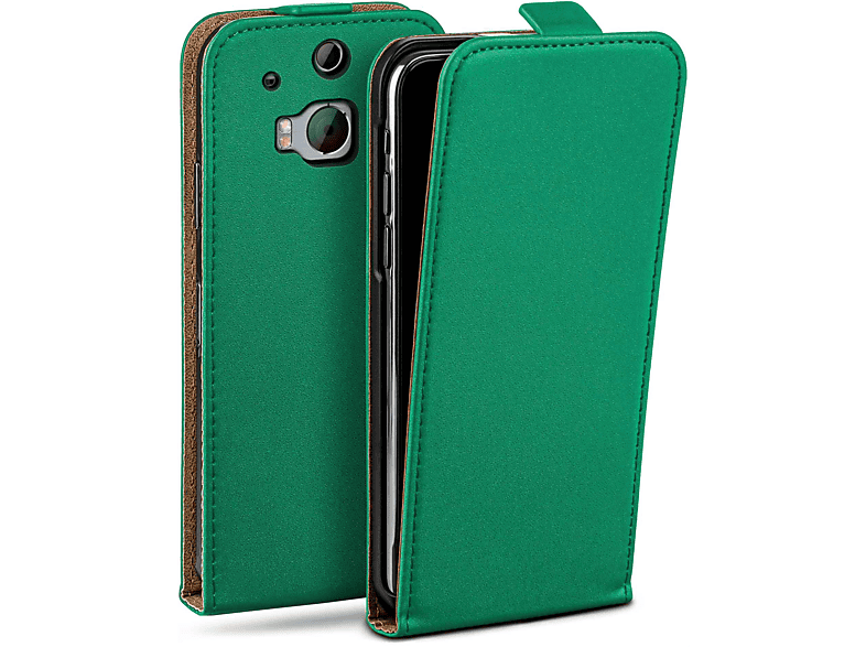 Case, HTC, Cover, One Flip Flip M8s, MOEX Emerald-Green