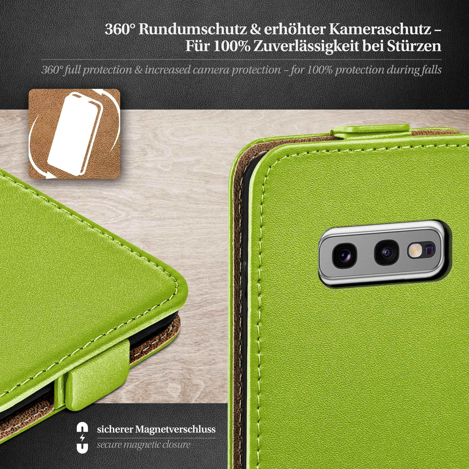 MOEX Flip Case, Flip Samsung, S20, Cover, Galaxy Lime-Green