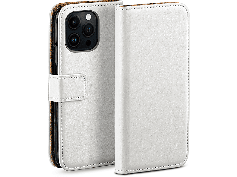 MOEX Book Case, Bookcover, Apple, iPhone 14 Pro, Pearl-White | Bookcover
