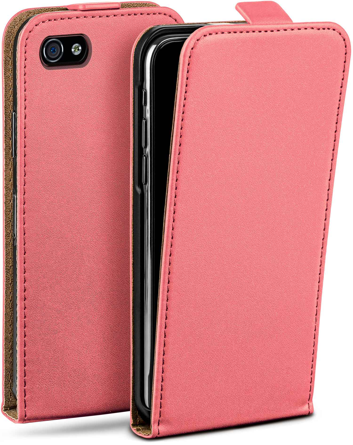 Flip Cover, Case, Apple, Flip 4, MOEX Coral-Rose iPhone