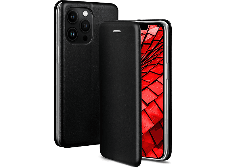 ONEFLOW Business Case, Flip Cover, Apple, iPhone 13 Pro, Tuxedo Black