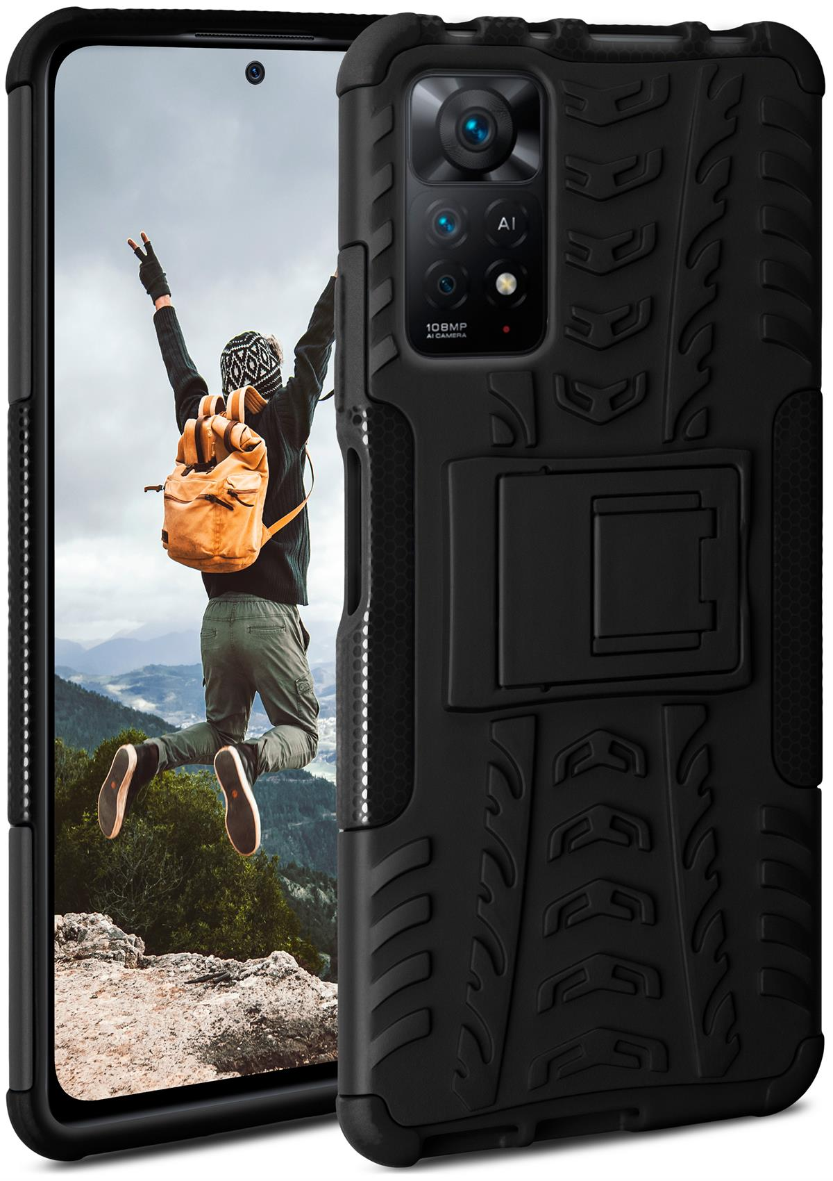 Custodia Per Redmi Note 11 Pro/11 Pro 5G - Cover In Silicone Opaca, Protezione 360°, Bordo Rialzato, Verde, ONEFLOW - copertina