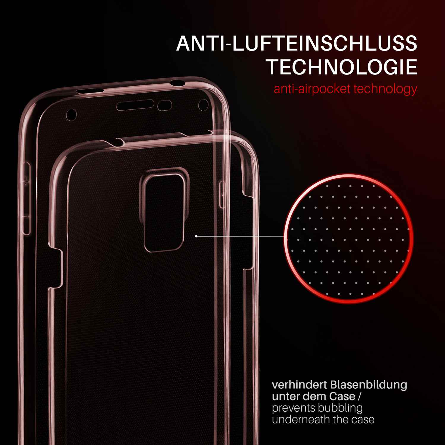 Case, Full Samsung, S5, Rose MOEX Galaxy Double Cover,