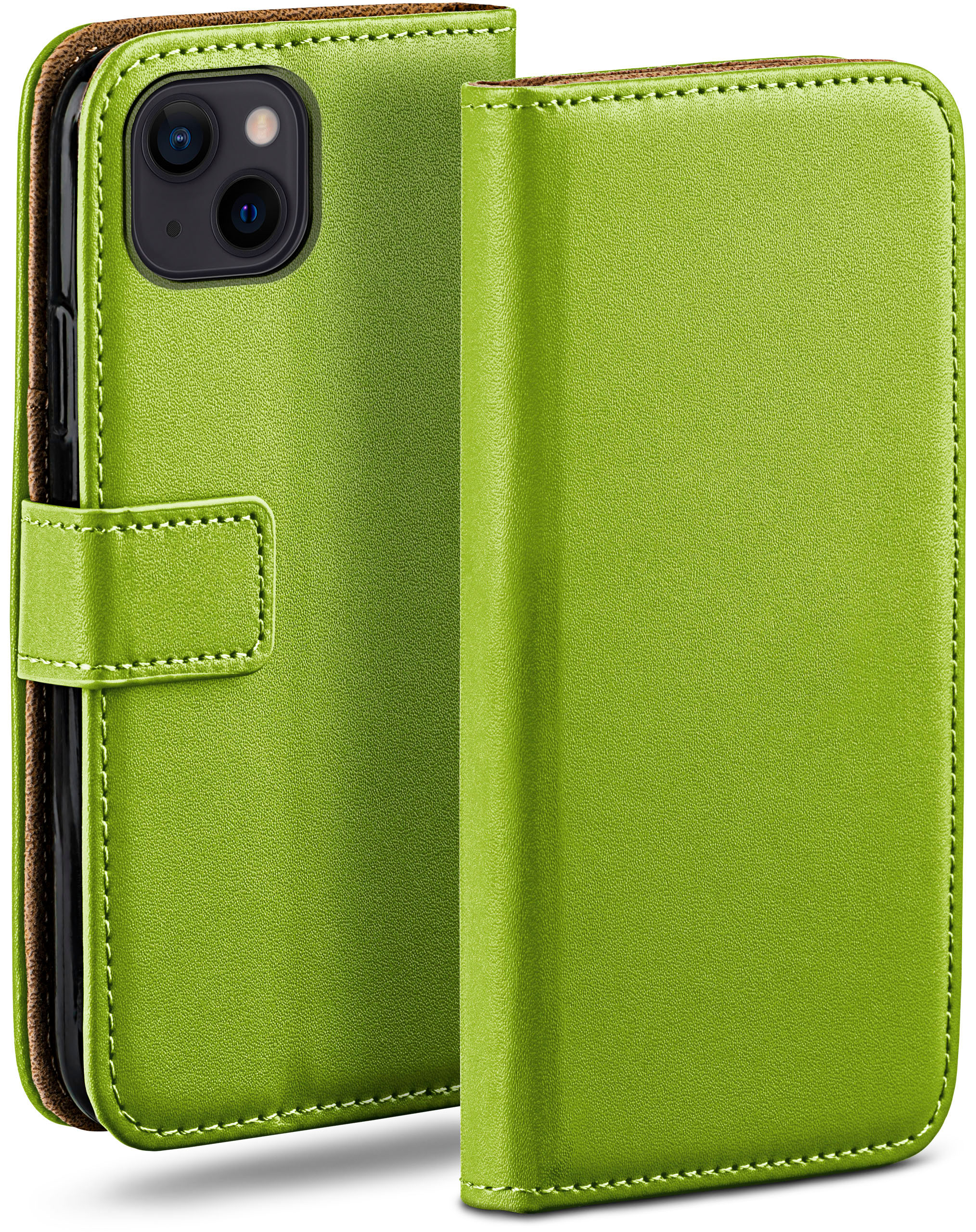 MOEX Book Case, Bookcover, 13 iPhone mini, Apple, Lime-Green