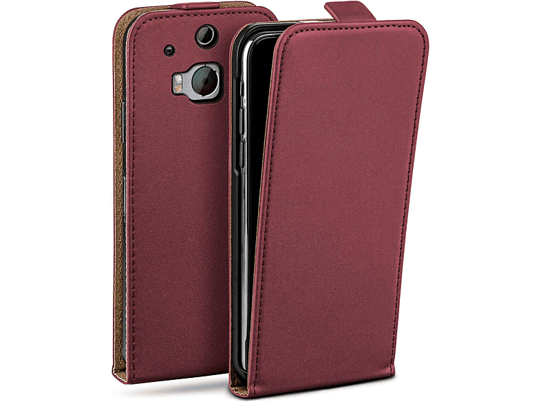 MOEX Flip Case, Flip Cover, HTC, One M8s, Maroon-Red