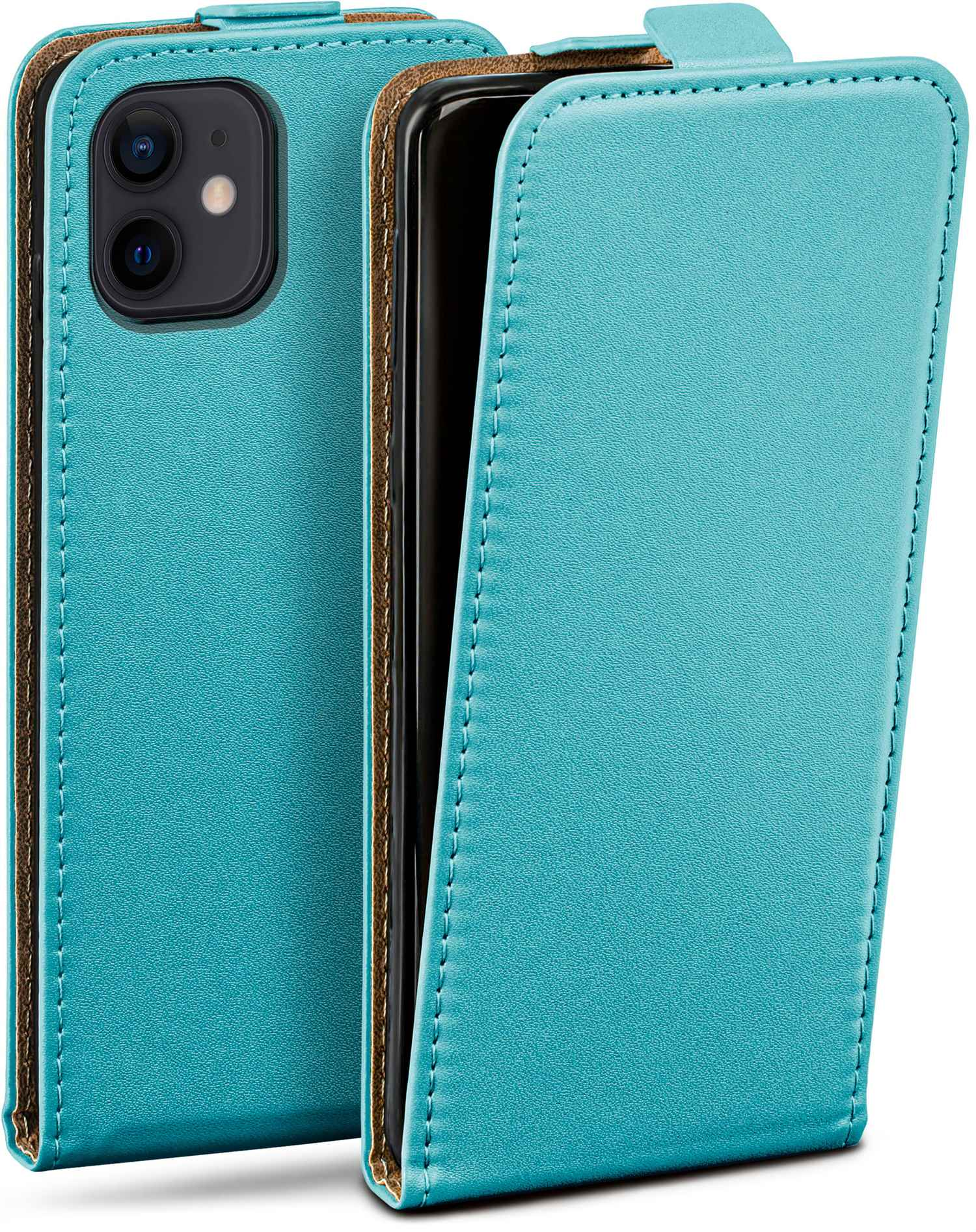 Aqua-Cyan Case, Apple, Cover, Flip iPhone Flip 12, MOEX