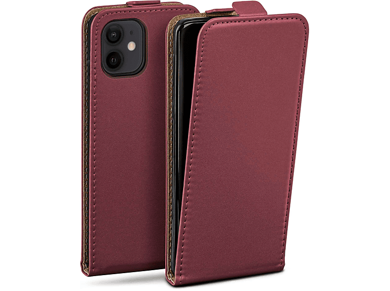 MOEX Flip Case, 12, Maroon-Red Cover, iPhone Flip Apple