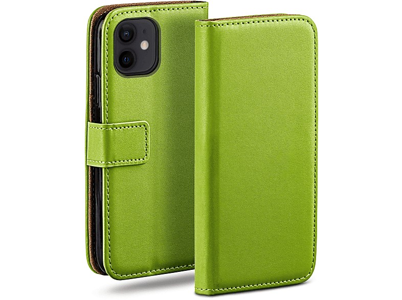 MOEX Book Case, Bookcover, Apple, iPhone 12, Lime-Green