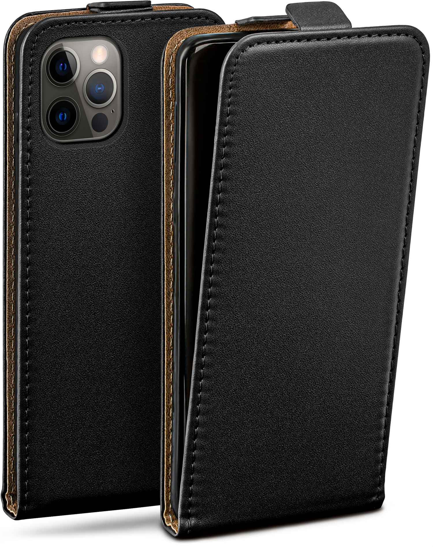 MOEX Flip 12 Pro, Cover, Flip iPhone Deep-Black Apple, Case