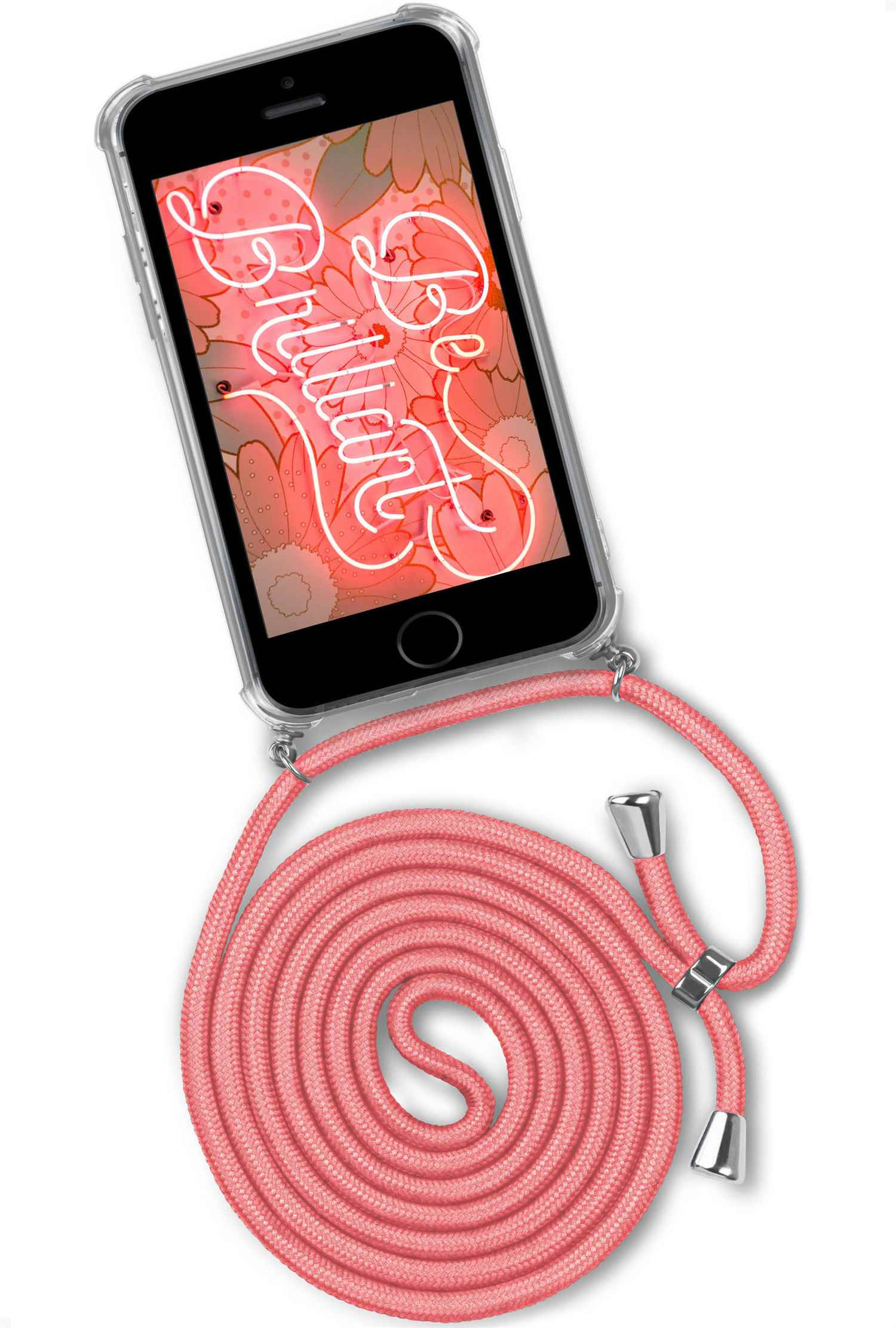 Apple, ONEFLOW Backcover, iPhone (Silber) Flamingo Twist 5, Kooky Case,