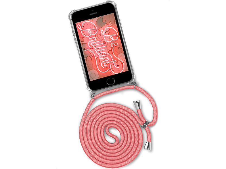 Case, Kooky iPhone ONEFLOW 5, Backcover, Flamingo Twist Apple, (Silber)