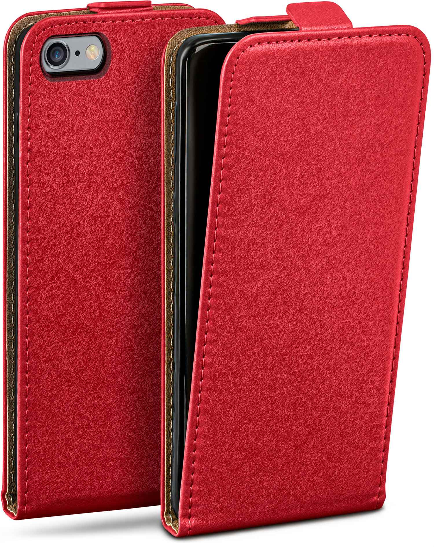 Cover, Blazing-Red Flip Apple, 6, Case, MOEX iPhone Flip
