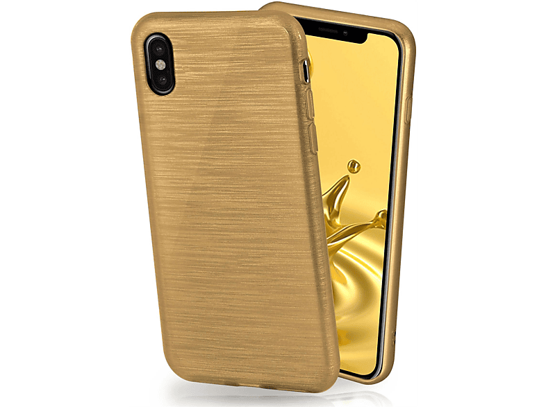 MOEX Brushed Case, Backcover, Apple, iPhone X, Ivory-Gold