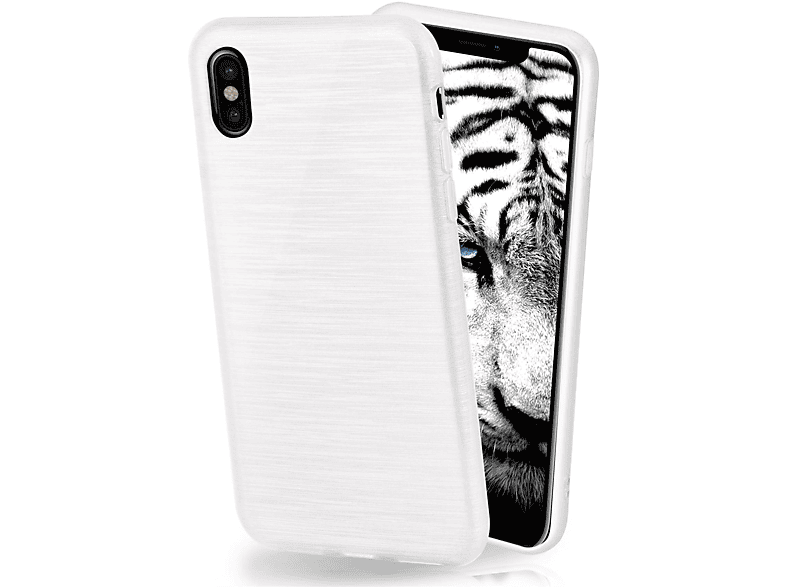 MOEX Brushed Case, Backcover, Apple, iPhone X, Pearl-White | Backcover