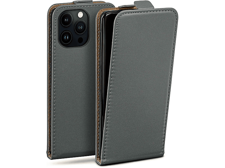 MOEX Flip Case, Flip Cover, Apple, iPhone 13 Pro, Anthracite-Gray