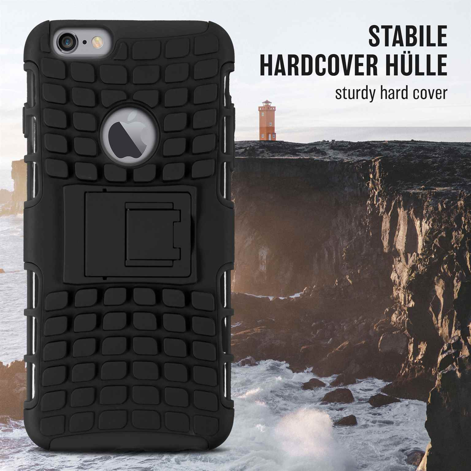 ONEFLOW Tank Case, Backcover, Apple, iPhone Plus, Obsidian 6s