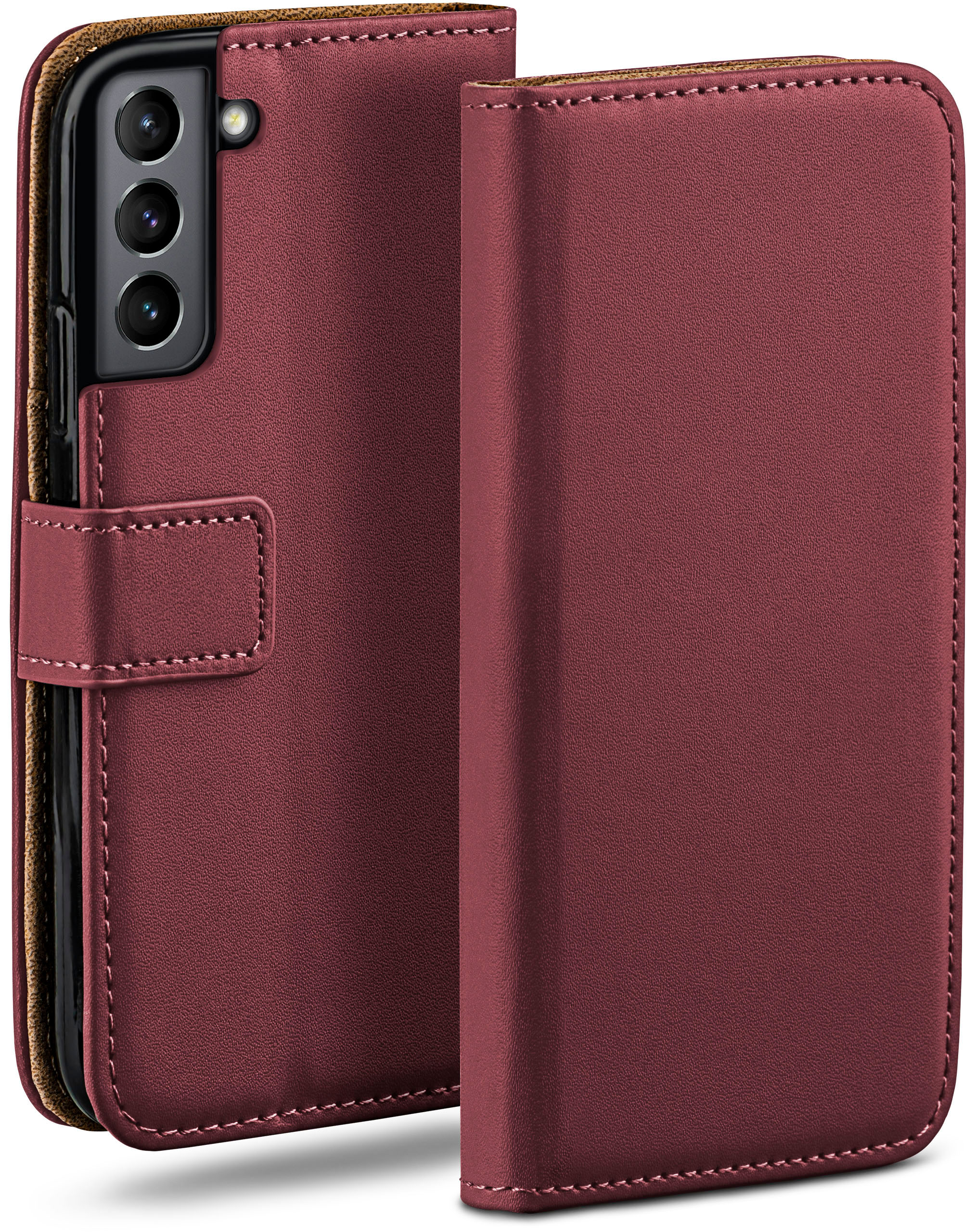 MOEX Book Case, Maroon-Red 5G, Bookcover, Samsung, Galaxy FE S21