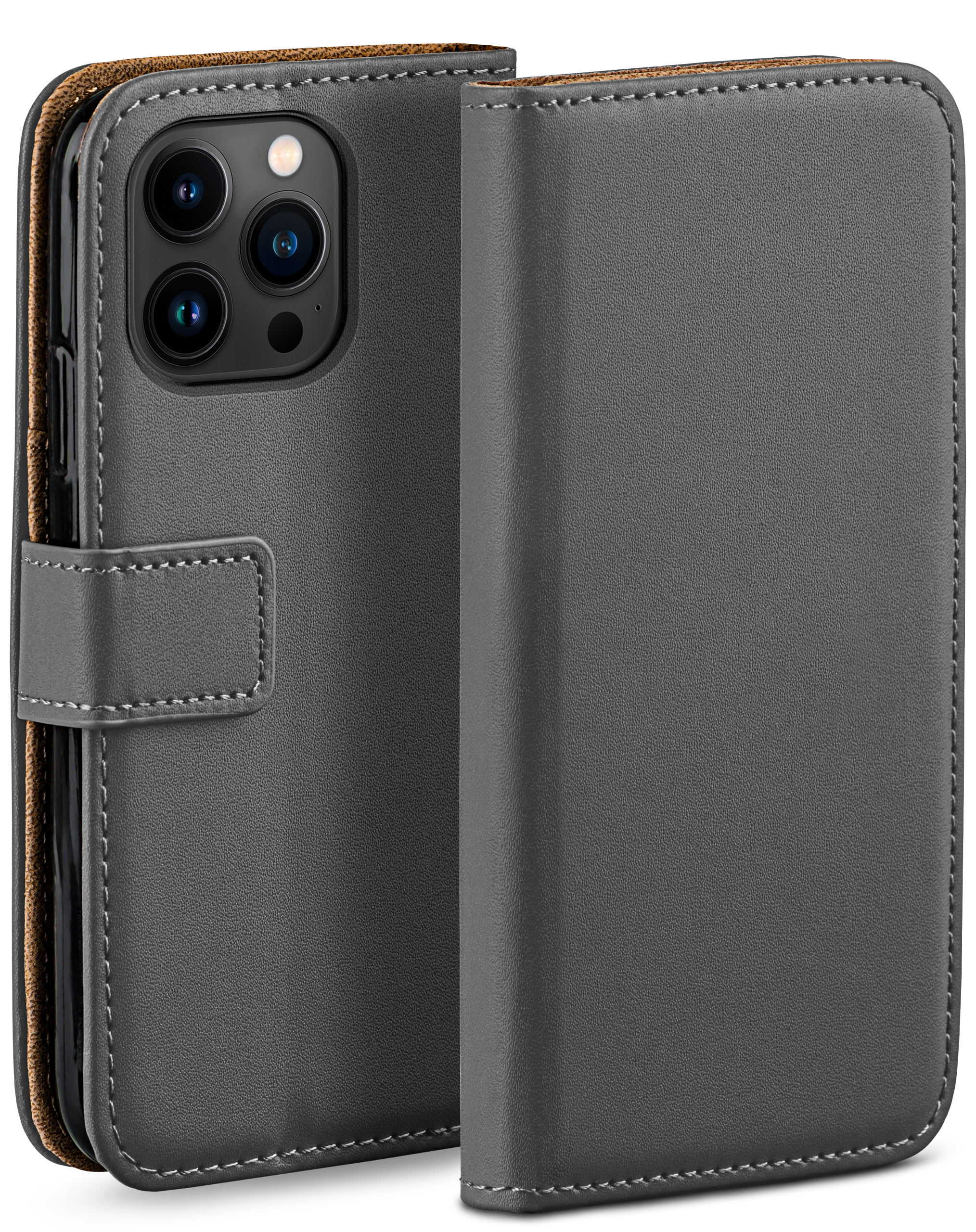 Case, Anthracite-Gray Book Pro Apple, Bookcover, iPhone 14 Max, MOEX