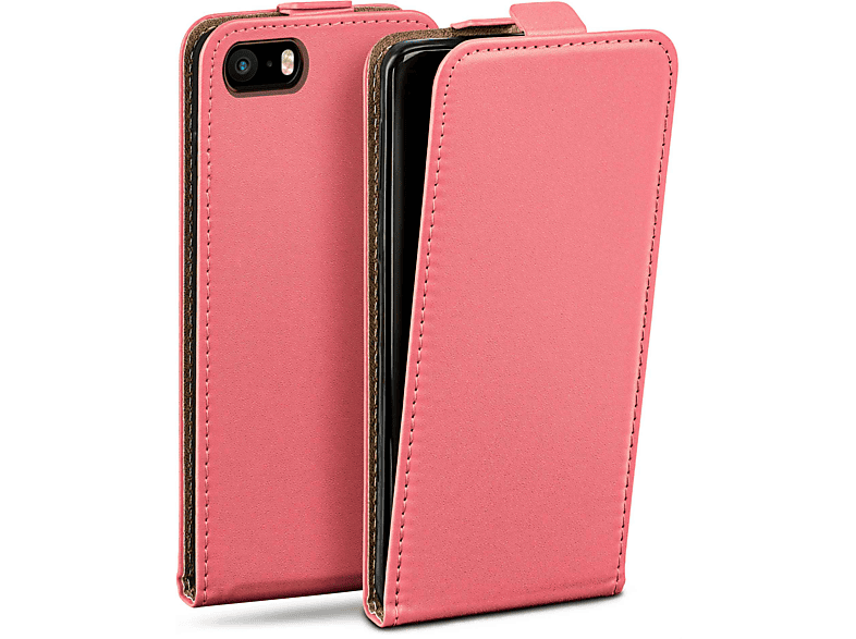 MOEX Flip Case, Flip Cover, Apple, iPhone SE 1. Generation (2016), Coral-Rose