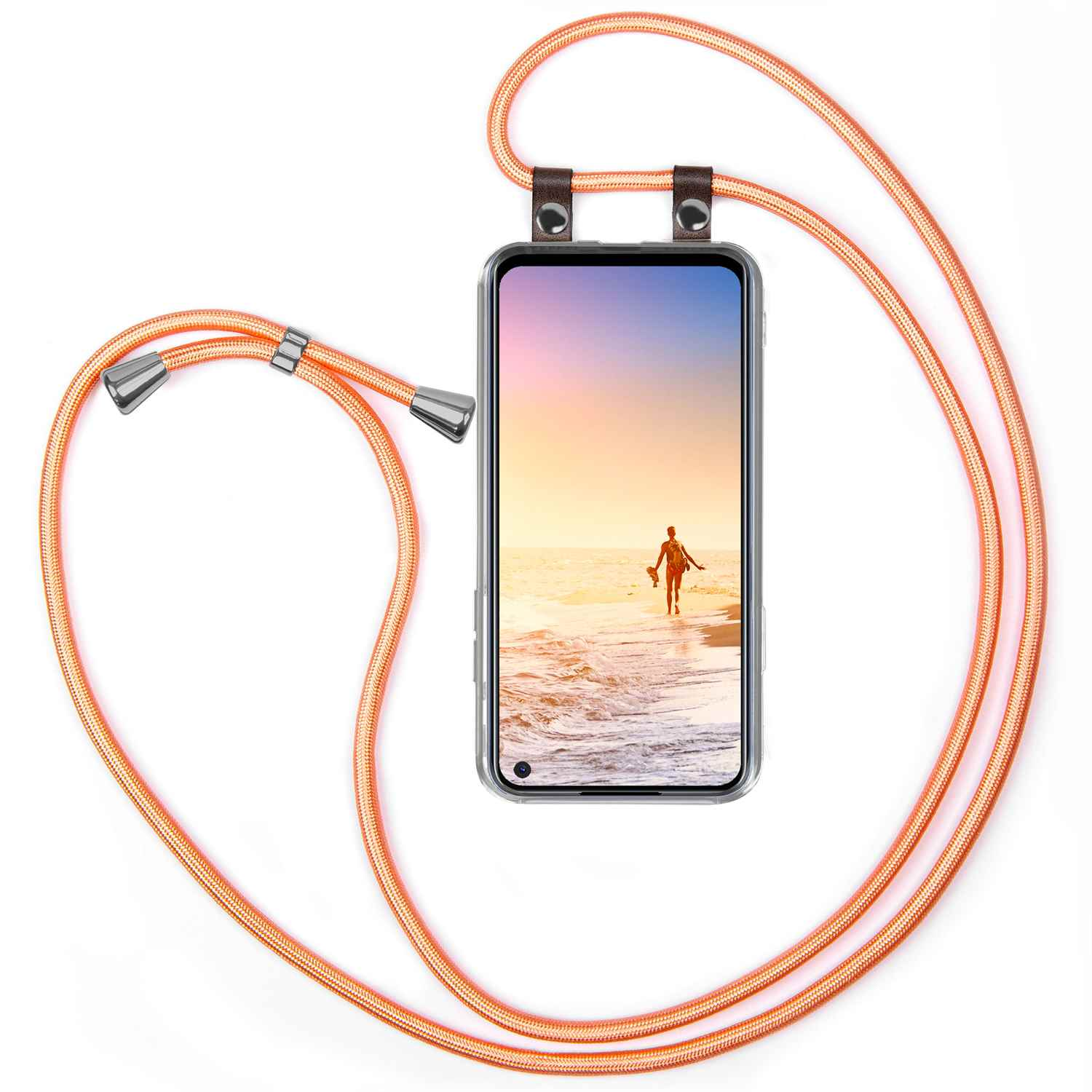 MOEX Handykette, Backcover, A72, Coral Shiny Oppo