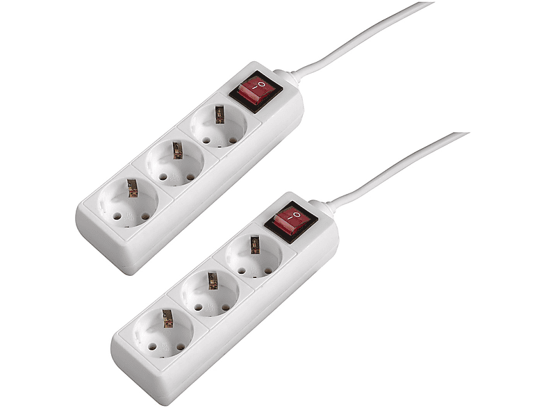 Steckdosenleiste Schalter mit 3-fach HAMA