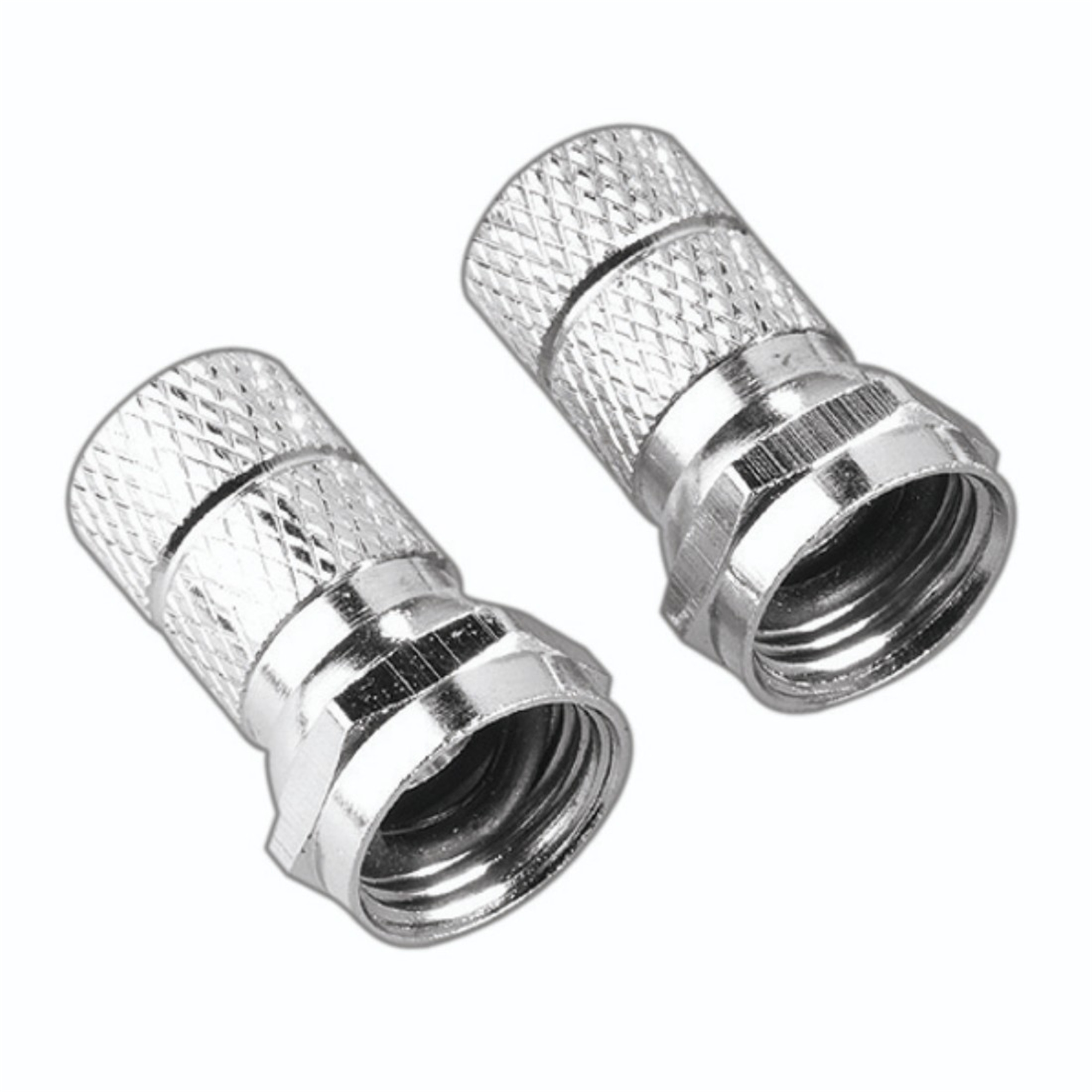 F-Stecker, mm, HAMA Stück 2 6,8 Silber