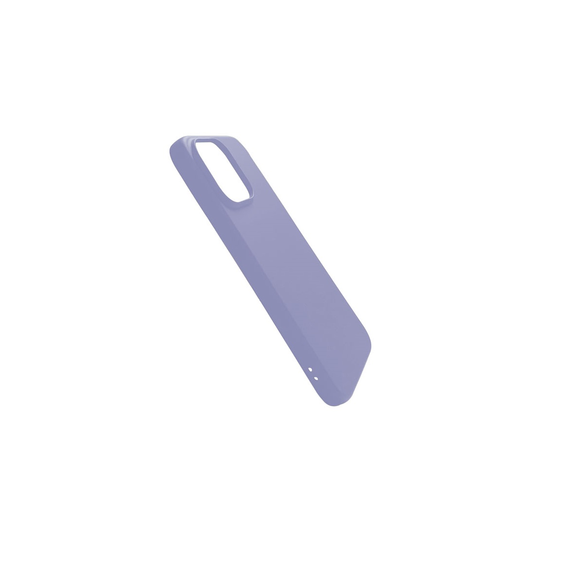 Eine hellviolette Handyhülle auf weißem Hintergrund.