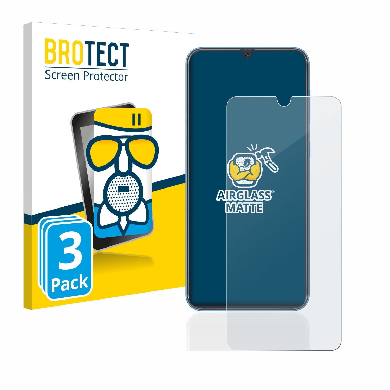 BROTECT 3x Airglass matte Schutzfolie(für Samsung A40) Galaxy