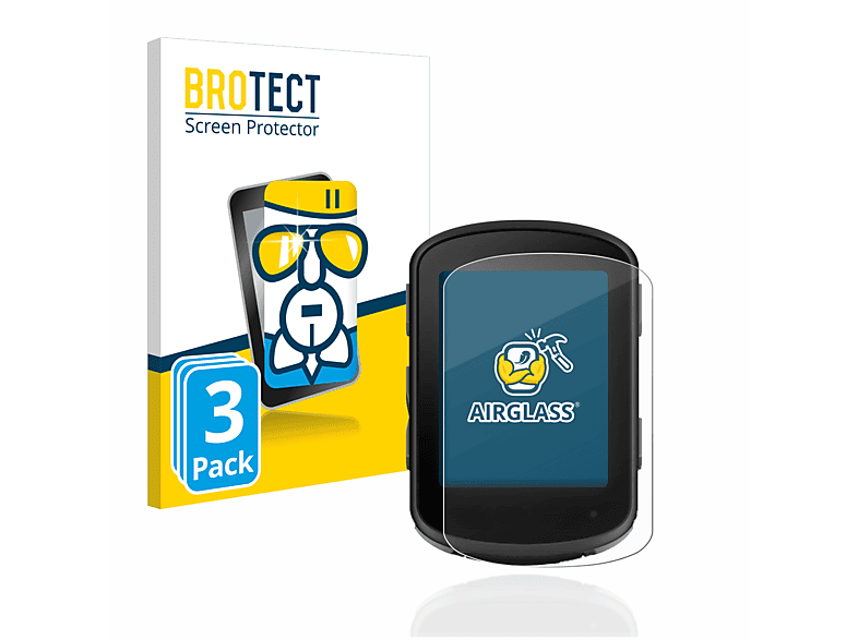 BROTECT 3x Airglass klare Schutzfolie(für Garmin Edge 840) | Navi-Taschen & -Schutzfolien