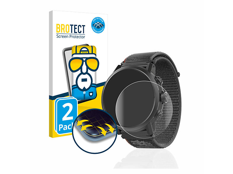 BROTECT 2x Flex 2) Full-Cover Apex 3D Schutzfolie(für Curved Coros