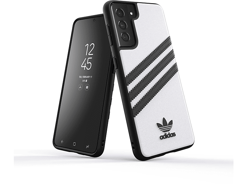 ADIDAS Moulded Case PU, Backcover, SAMSUNG, GALAXY S21, WHITE