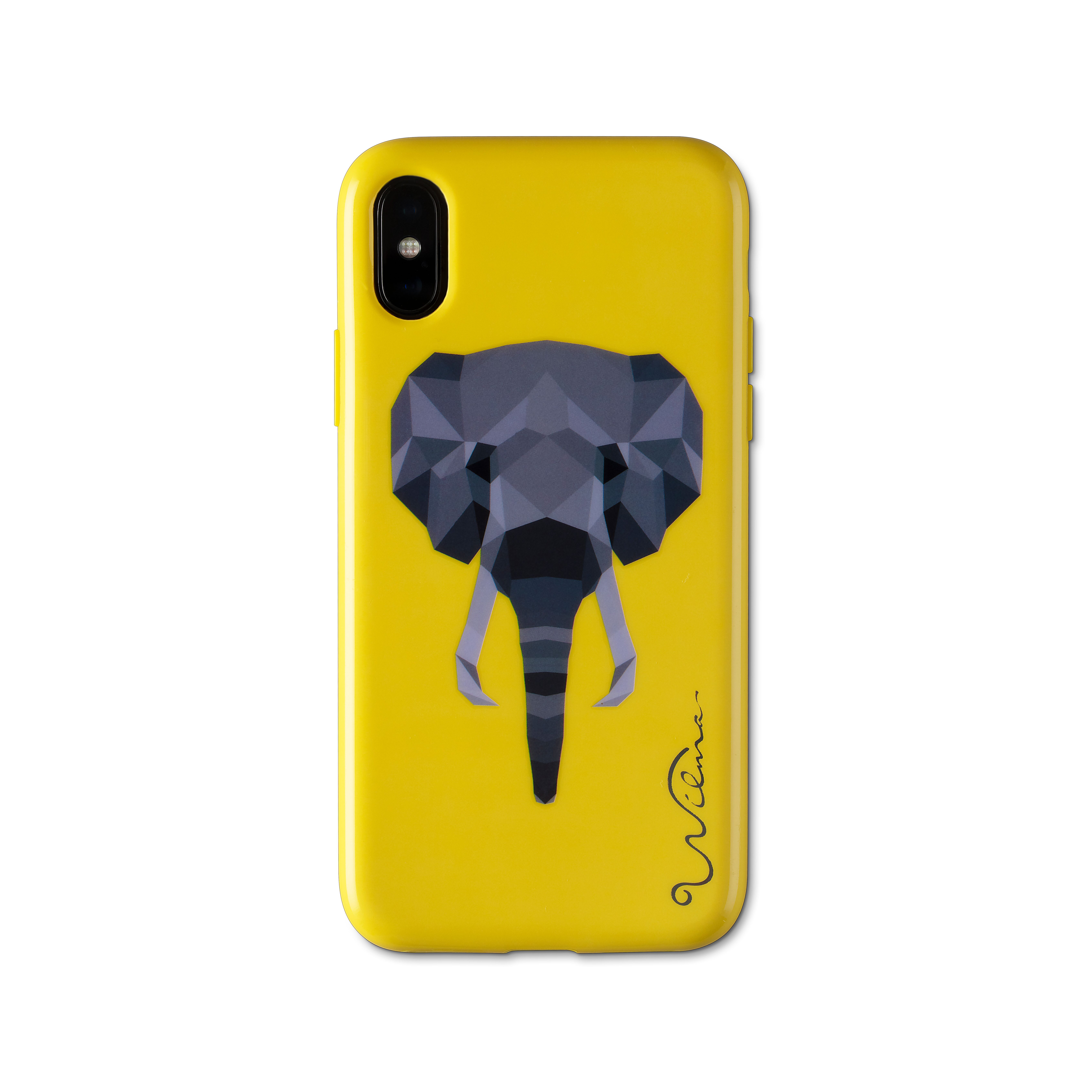 WILMA Electric Savanna Elephant, YELLOW IPHONE X/XS, Backcover, APPLE