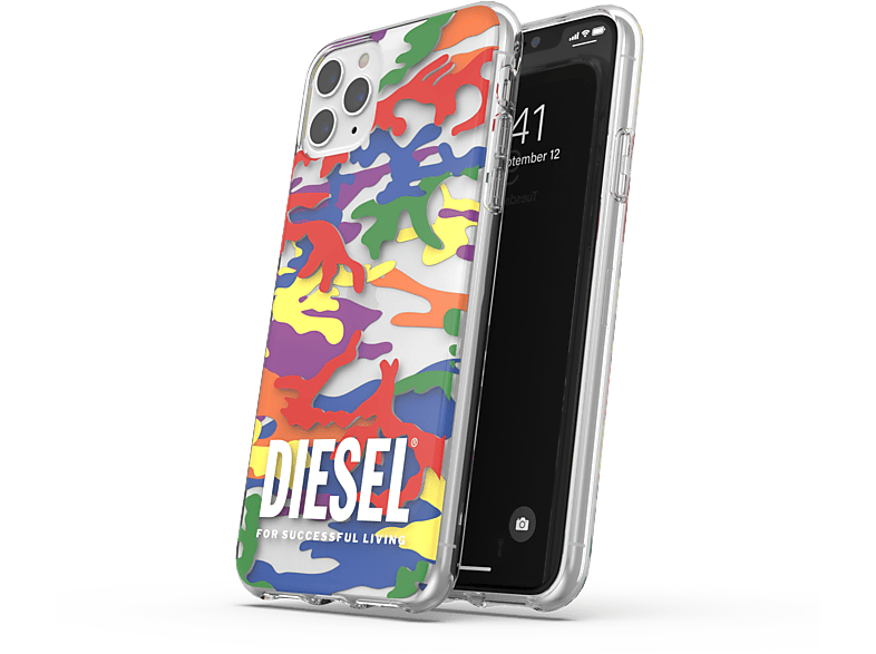 DIESEL Clear Case Pride Camo AOP, Backcover, APPLE, IPHONE 12 PRO MAX, COLOURFUL