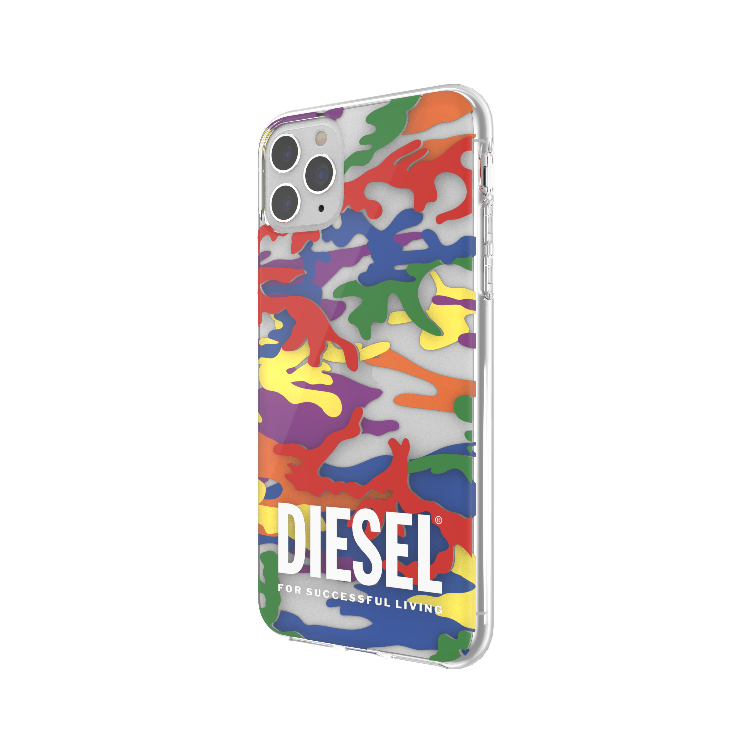 DIESEL Clear APPLE, AOP, PRO MAX, Backcover, Case 12 Camo Pride IPHONE COLOURFUL