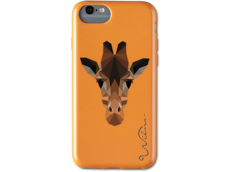 WILMA Electric Savanna APPLE, IPHONE Backcover, 6/6S/7/8/SE20, ORANGE Giraffe