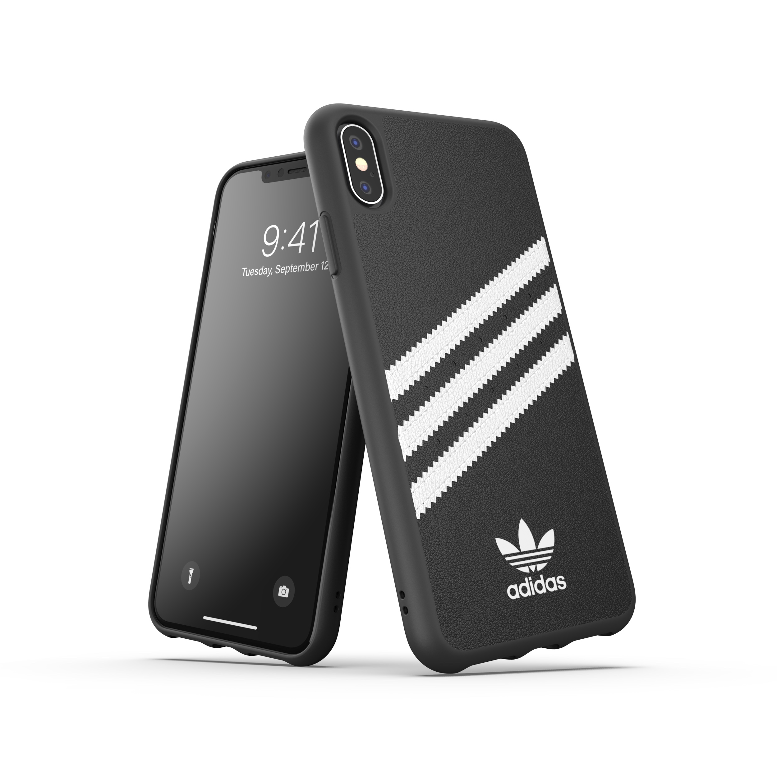 BLACK Backcover, APPLE, Moulded XS Case MAX, PU, ADIDAS IPHONE