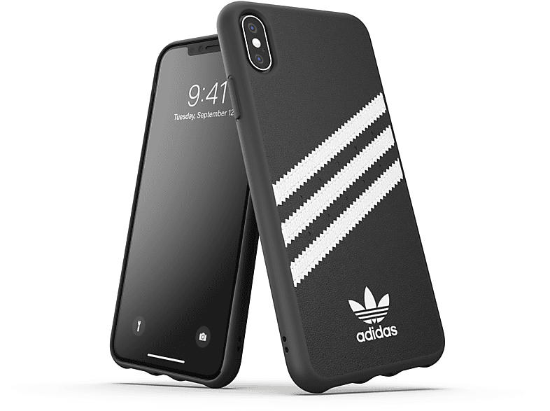 BLACK Backcover, APPLE, Moulded XS Case MAX, PU, ADIDAS IPHONE