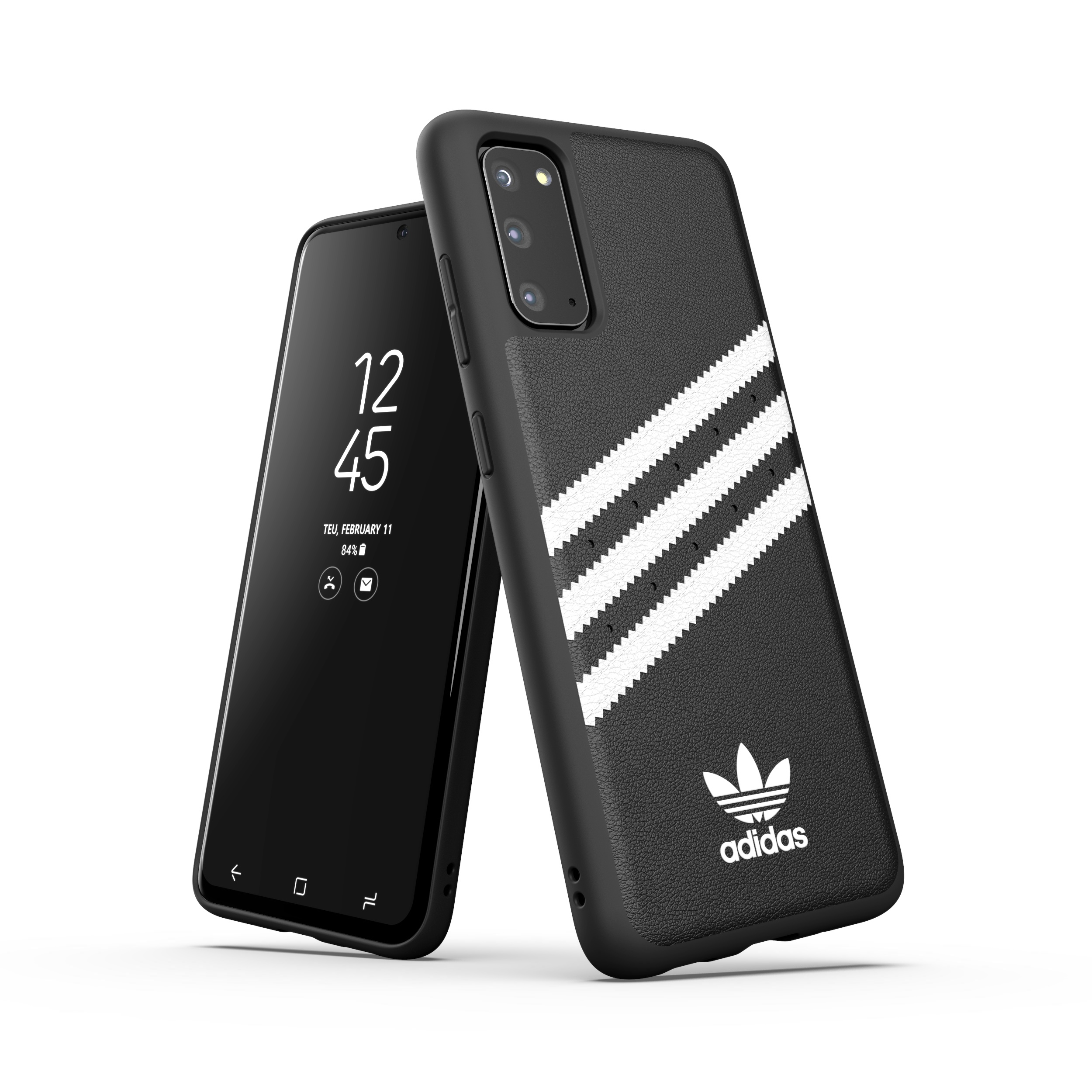 BLACK SAMSUNG, ADIDAS Moulded GALAXY case PU, S20, Backcover,
