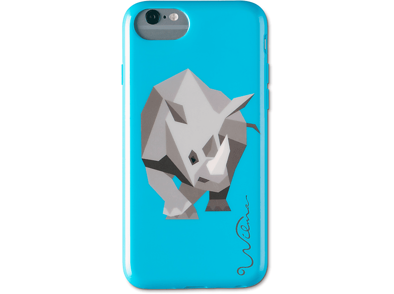 WILMA Electric Savanna Rhino, Backcover, APPLE, IPHONE 6/6S/7/8/SE20, BLUE