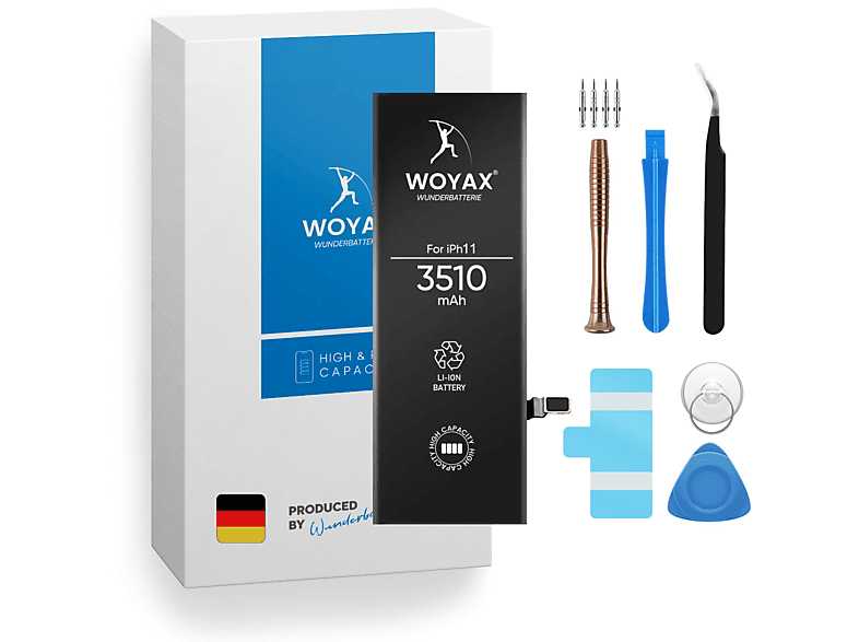 WOYAX Wunderbatterie Akku für iPhone Volt, Li-Ionen Ersatzakku 3.83 3510mAh Kapazität 11 Hohe Handy-Akku