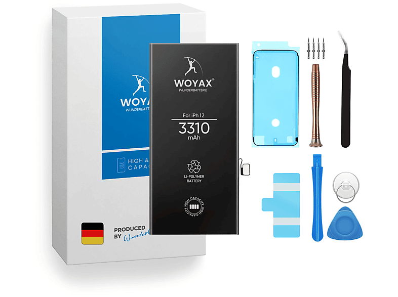 Volt, 12 Pro für 3.83 Kapazität WOYAX Hohe 12 / Wunderbatterie 3310mAh iPhone Ersatzakku Handy-Akku, Li-Ionen Akku