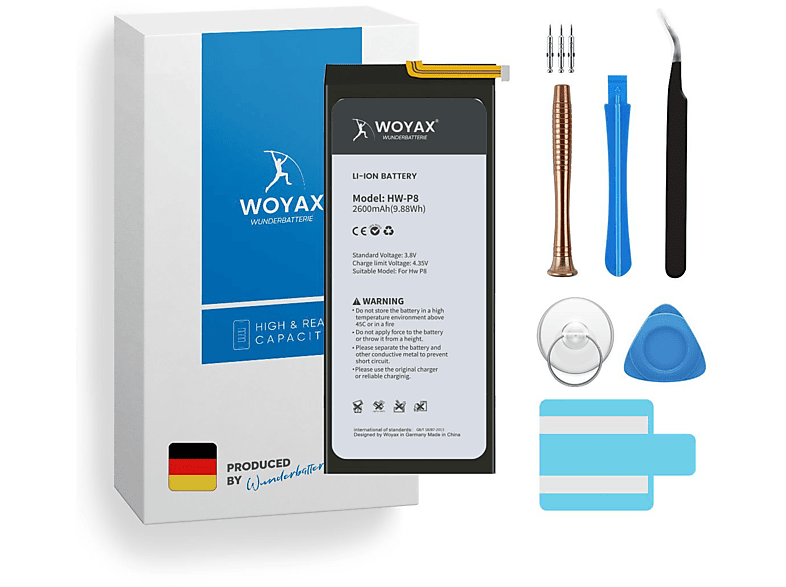 WOYAX / 2600mAh Ersatzakku für Li-Ionen Akku 3.8 P8 Huawei Volt, HB3447A9EBW Handy-Akku, Wunderbatterie