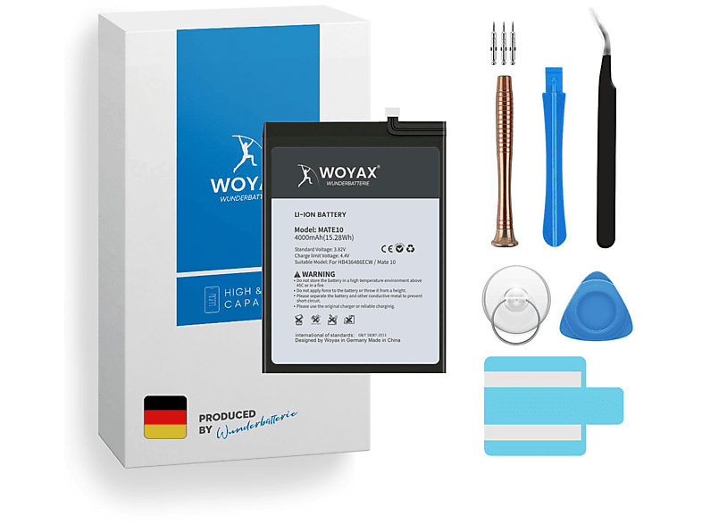 WOYAX Wunderbatterie Akku für Huawei Mate 10/Mate 10 Pro Ersatzakku / HB436486ECW Li-Ionen Handy-Akku, 3.82 Volt, 4000mAh