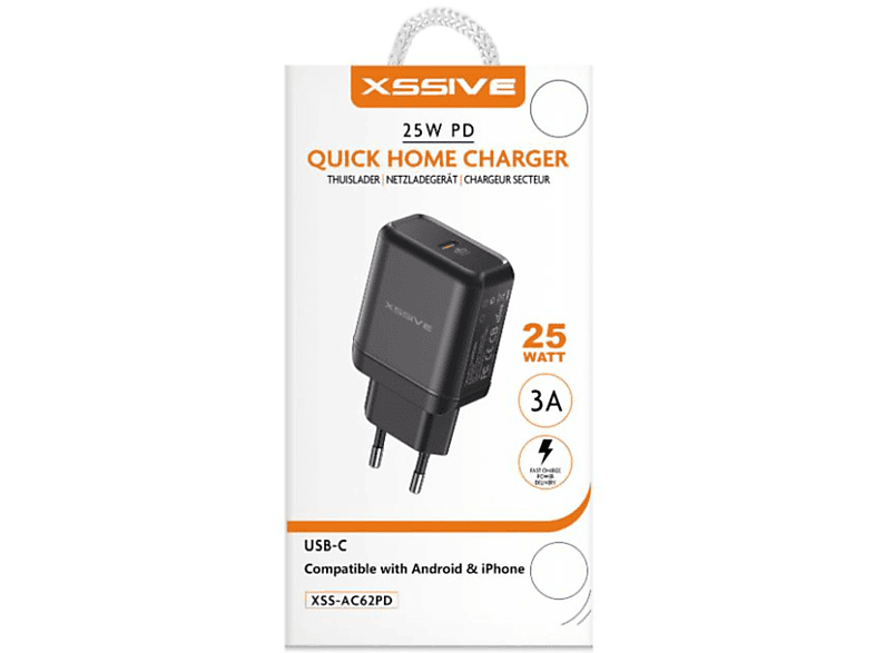 COFI 25W Typ-C 3A Ladegerät Universal, Schwarz